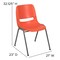 Flash Furniture Orange Shell Stack Chair RUT-EO1-OR-GG - alternate 5